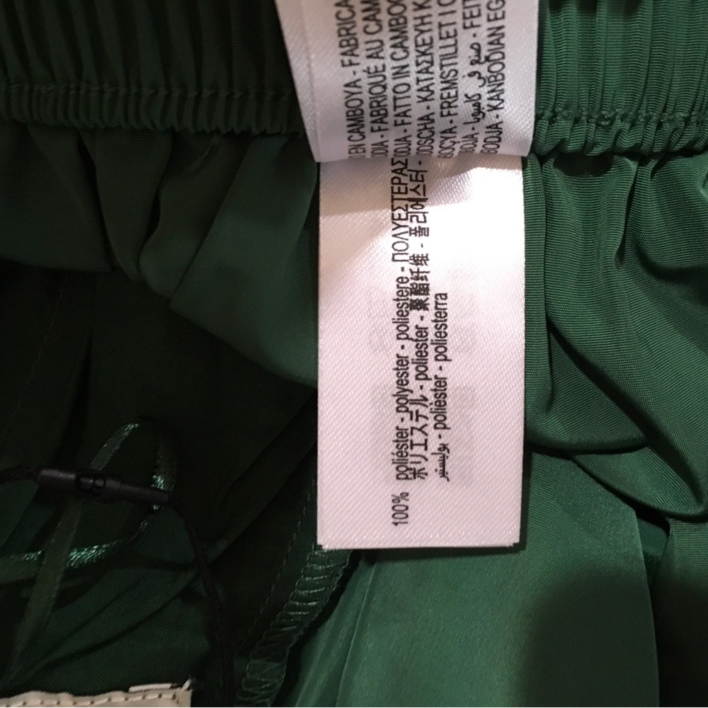 ZARA Maxi Skirt Voluminous Green Women XS-S Pull On Nylon Pocket New 2731/062 - Picture 8 of 10